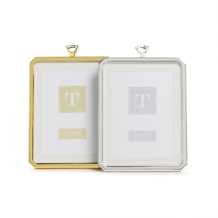 Twos Company Rings Twos Company Clear Diamond Ring 5X7 Photo Frame Assorted 2 Colors