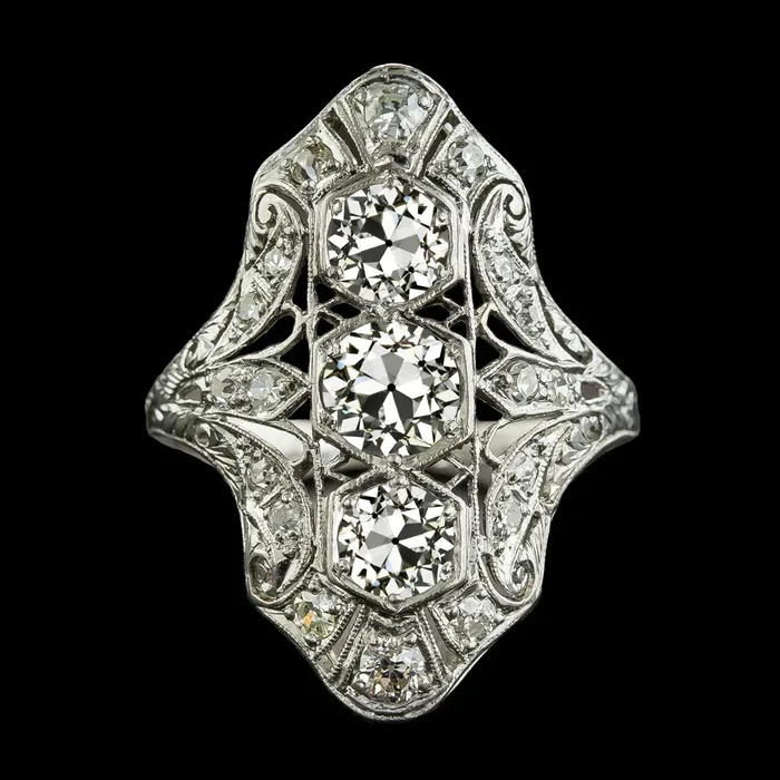 Womens Antique Style Milligrain Ring Old Mine Cut Real Natural Earth Mined Diamond 425 Carats HarryChadEntcom Rings Womens Antique Style Milligrain Ring Old Mine Cut Real Natural Earth Mined Diamond 425 Carats HarryChadEntcom Rings