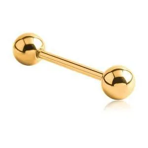 14g Gold Industrial Barbell Tulsa Body Jewelry PreStyled Sets
