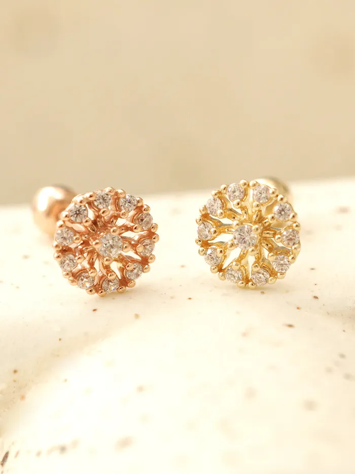 14K Gold Bling Snow Cubic Cartilage Earring 20G MinimalBijoux Earrings