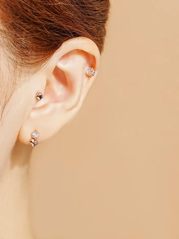 14K Gold Bloom Cubic Cartilage Earring 20G MinimalBijoux Earrings