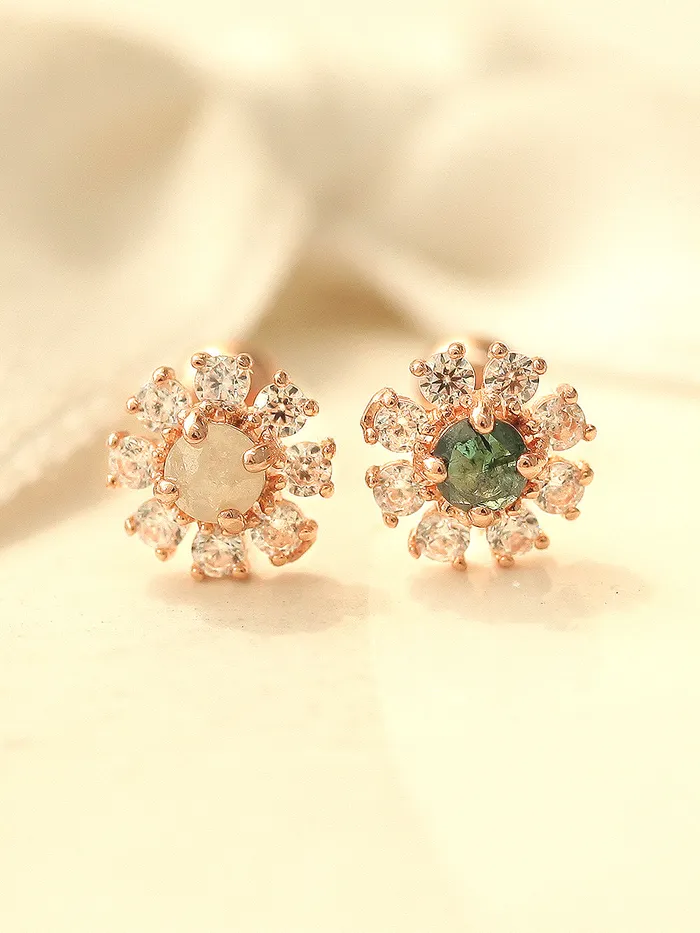 14K gold Daisy Rough Diamond cartilage earring 20g MinimalBijoux Earrings