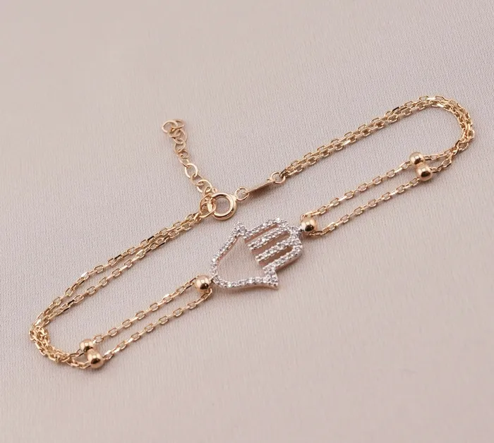 14K Gold Hamsa Womens Bracelet AB671 AB and J Bracelets