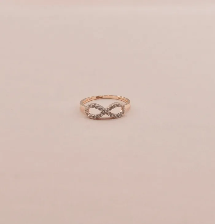 14K Gold infinity Womens Ring RG2178 AB and J Rings