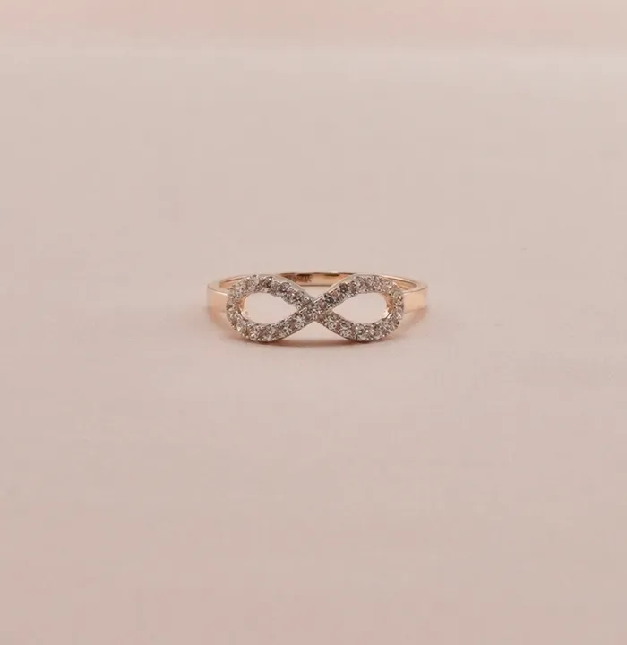 14K Gold infinity Womens Ring RG2178 AB and J Rings 14K Gold infinity Womens Ring RG2178 AB and J Rings