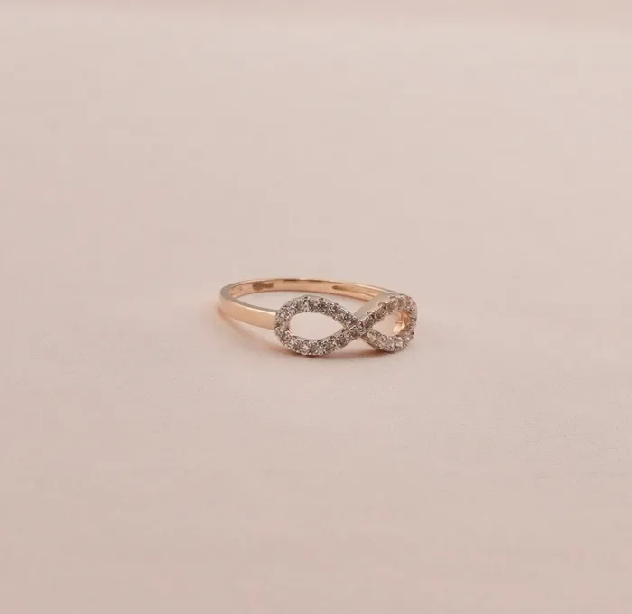14K Gold infinity Womens Ring RG2178 AB and J Rings 14K Gold infinity Womens Ring RG2178 AB and J Rings