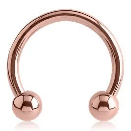 16g Rose Gold Circular Barbell Tulsa Body Jewelry Earrings