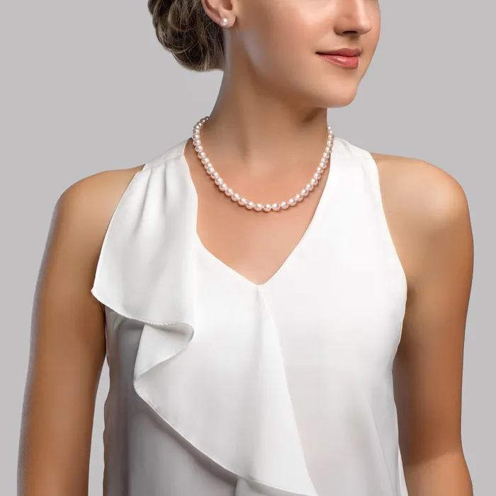 6570mm White Freshwater Pearl Necklace AAAA Quality SPT Necklaces