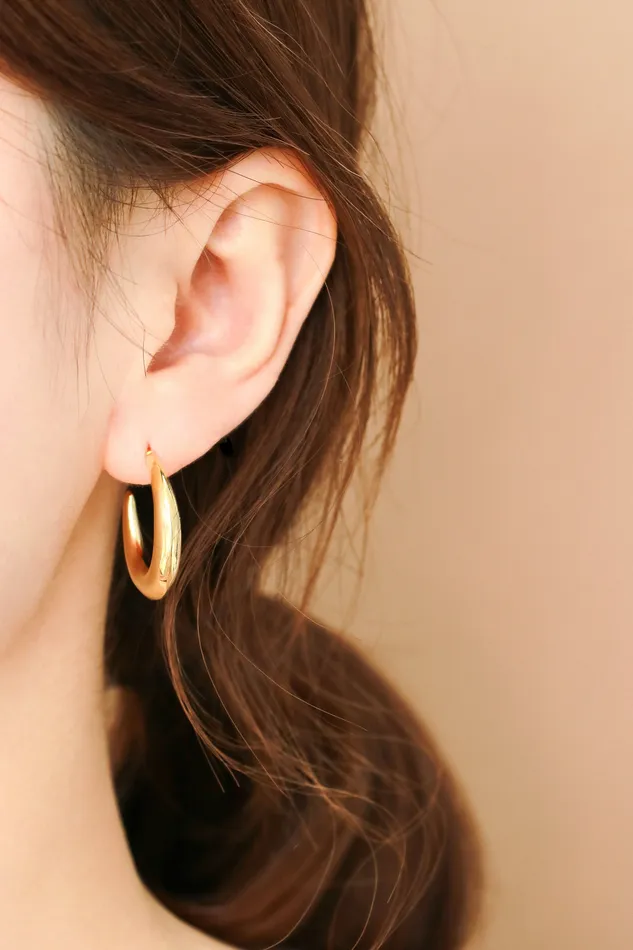 925 Silver Bold Hoop Stud Earring MinimalBijoux Earrings