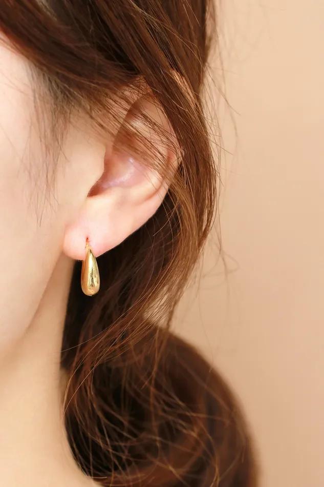 925 Silver Bold Hoop Stud Earring MinimalBijoux Earrings