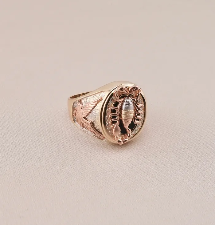 AB and J Rings 14K Gold Scorpion Mens Ring RG2742 AB and J Rings 14K Gold Scorpion Mens Ring RG2742
