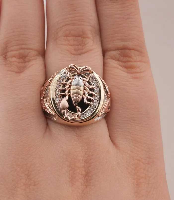 AB and J Rings 14K Gold Scorpion Mens Ring RG2742 AB and J Rings 14K Gold Scorpion Mens Ring RG2742