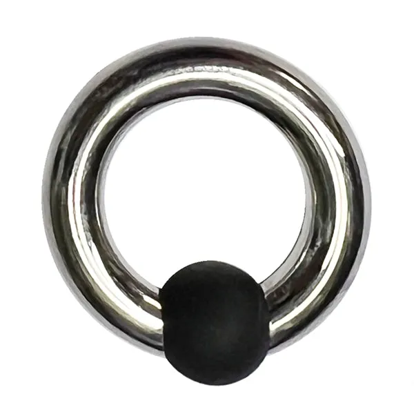 Anatometal Rings 4g Titanium Rubber Captive Bead Ring by Anatometal