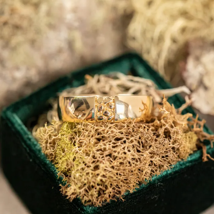 Anueva Jewelry Rings Ravine Band 6mm Recycled Gold Wedding band