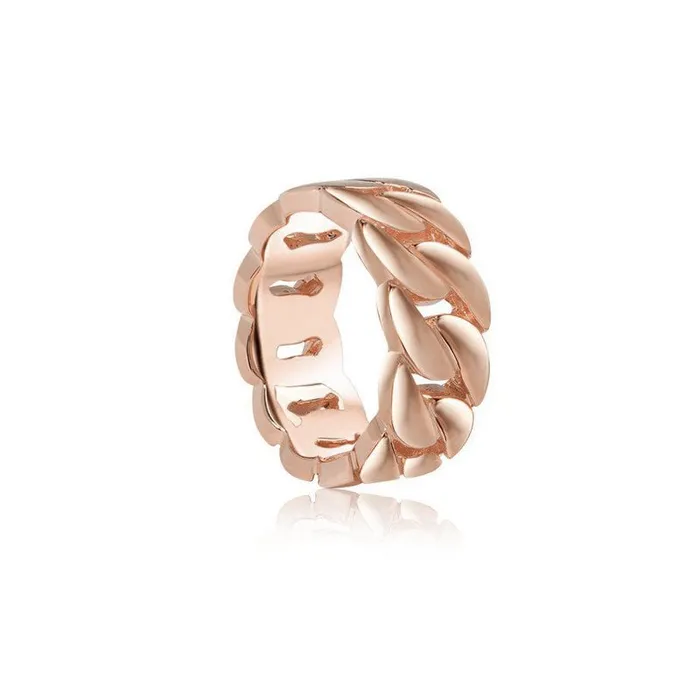 Baby Gold Cuban Link Ring 9mm IF Co Rings Baby Gold Cuban Link Ring 9mm IF Co Rings