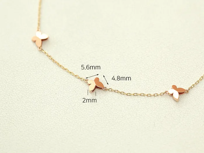 Bracelets 14K 18K Gold Mini Butterfly Anklet Bracelet MinimalBijoux