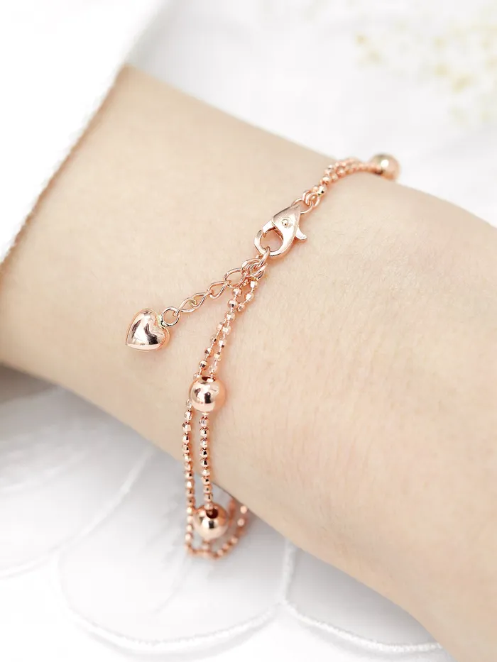 Bracelets MinimalBijoux 14K 18K Gold 2 Line Shine Ball Bracelet