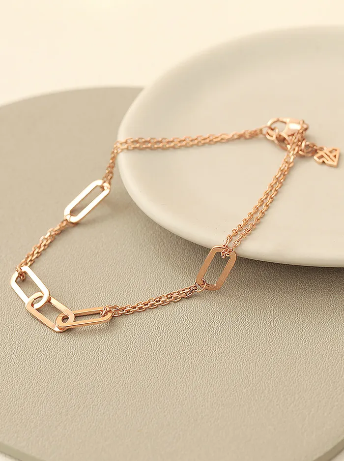 Bracelets MinimalBijoux 14K 18K Gold Clip Link Chain Bracelet