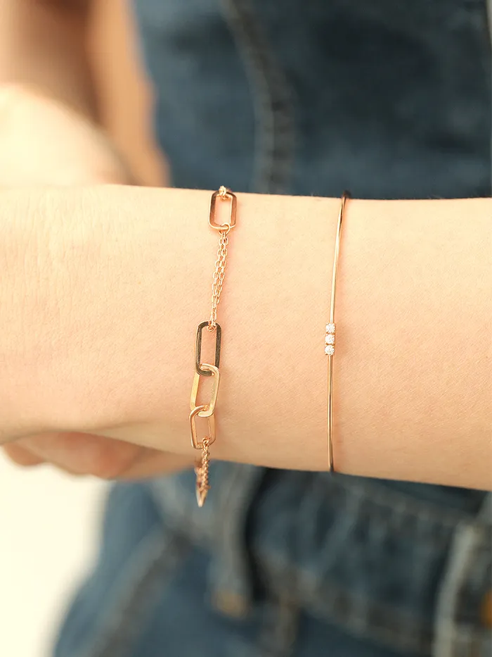 Bracelets MinimalBijoux 14K 18K Gold Clip Link Chain Bracelet