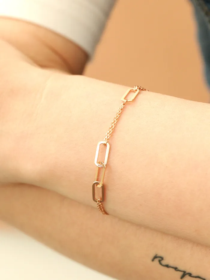 Bracelets MinimalBijoux 14K 18K Gold Clip Link Chain Bracelet