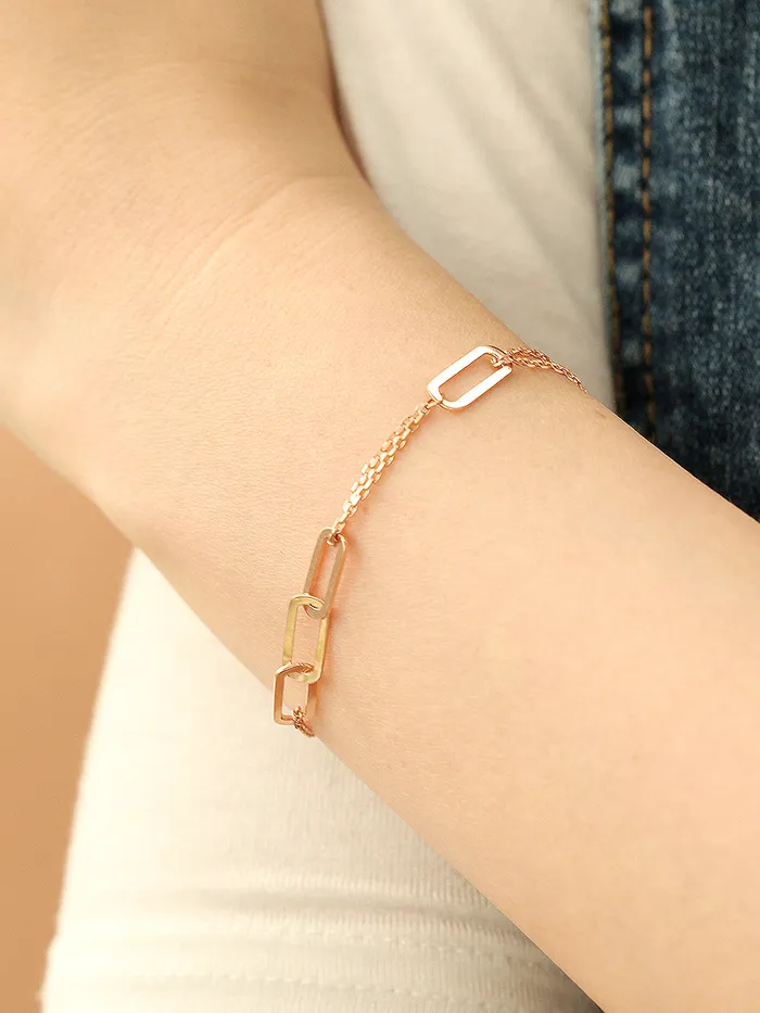 Bracelets MinimalBijoux 14K 18K Gold Clip Link Chain Bracelet