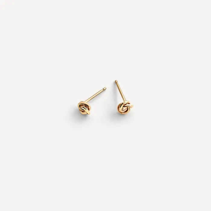 Bracelets Sheena Marshall Jewelry Petite Knot Studs Gold Fill
