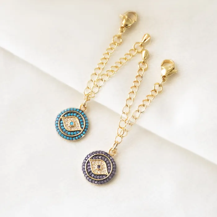 Charm Necklaces Upakarna Sunburst Evil Eye Watch Charm