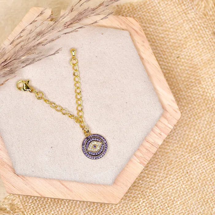 Charm Necklaces Upakarna Sunburst Evil Eye Watch Charm