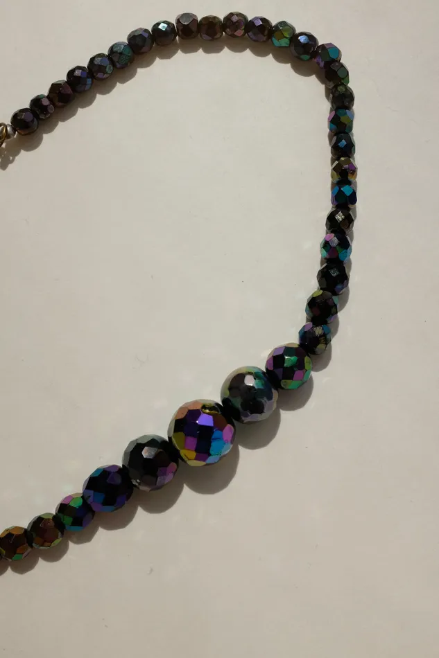 collectionno2 Necklaces BLACK SPACE GLASS BEADS VINTAGE NECKLACE collectionno2 Necklaces BLACK SPACE GLASS BEADS VINTAGE NECKLACE