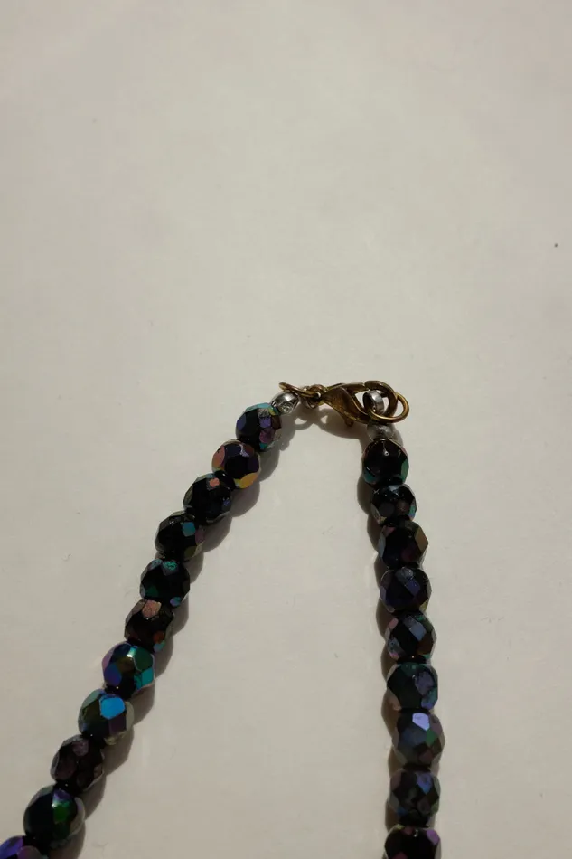 collectionno2 Necklaces BLACK SPACE GLASS BEADS VINTAGE NECKLACE collectionno2 Necklaces BLACK SPACE GLASS BEADS VINTAGE NECKLACE