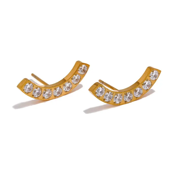 Curved Bar Earrings Mabel Love Co Earrings