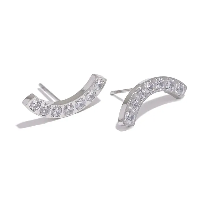 Curved Bar Earrings Mabel Love Co Earrings