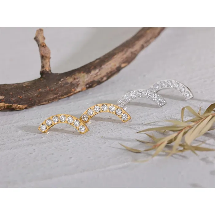 Curved Bar Earrings Mabel Love Co Earrings