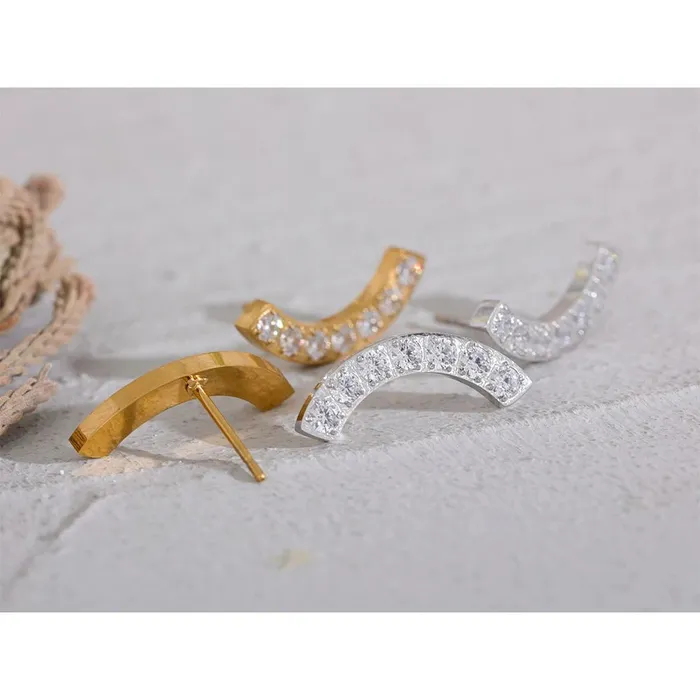 Curved Bar Earrings Mabel Love Co Earrings