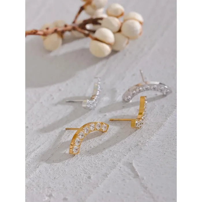 Curved Bar Earrings Mabel Love Co Earrings