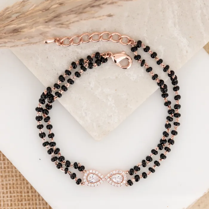 Delicate Infinity Layered Mangalsutra Bracelet Upakarna Bracelets