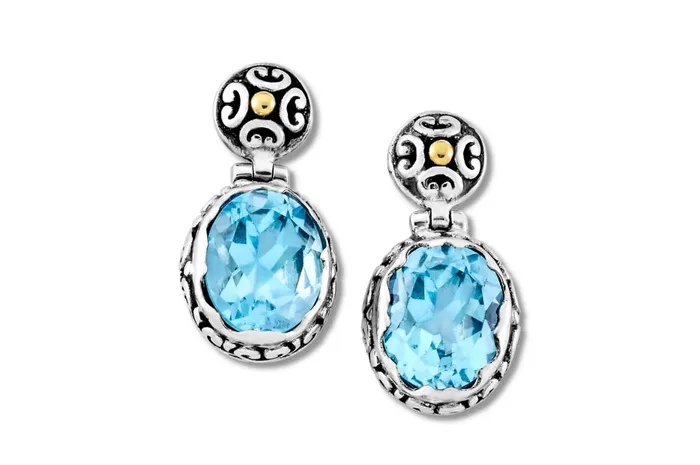 Earrings Gagak Earrings Blue Topaz Samuel B