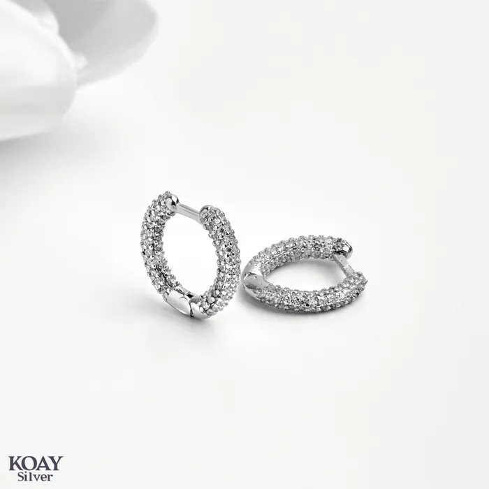 Earrings KOAY Silver Store Zircon 046 Earring