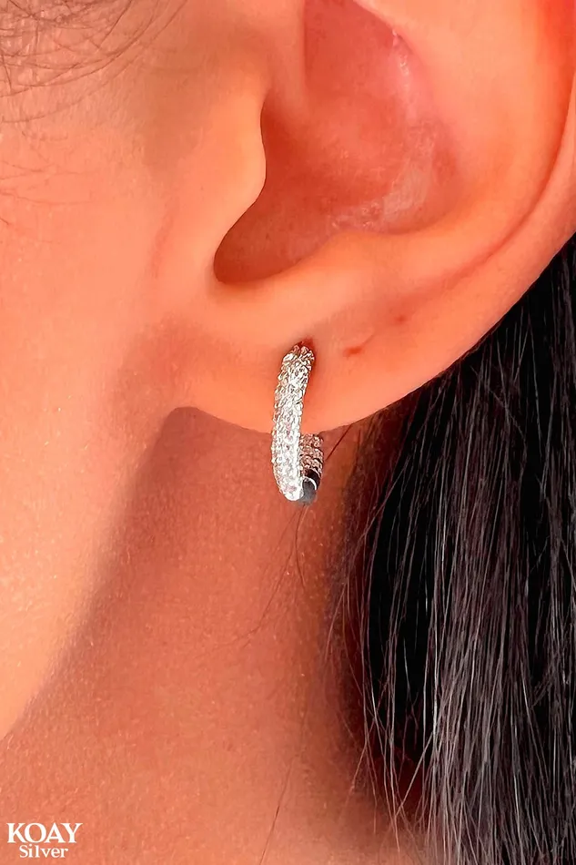 Earrings KOAY Silver Store Zircon 046 Earring