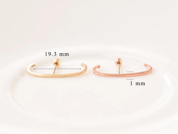 Earrings MinimalBijoux 14K Gold Plain ear cuff wrap cartilage earring 20g
