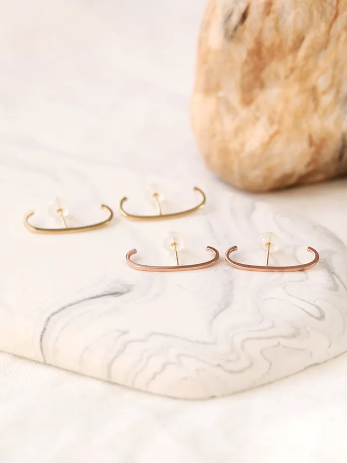 Earrings MinimalBijoux 14K Gold Plain ear cuff wrap cartilage earring 20g