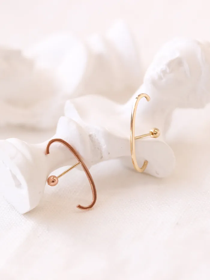 Earrings MinimalBijoux 14K Gold Plain ear cuff wrap cartilage earring 20g