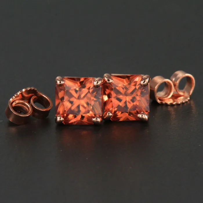 Earrings Moriartys Gem Art 14k Rose Gold Imperial Zircon Earrings 302 Carats Earrings Moriartys Gem Art 14k Rose Gold Imperial Zircon Earrings 302 Carats