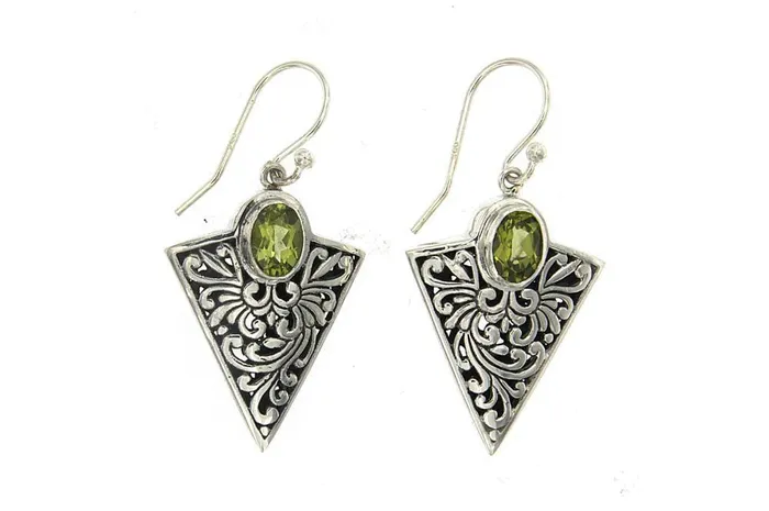 Earrings Samuel B Arrowhead Earrings Peridot