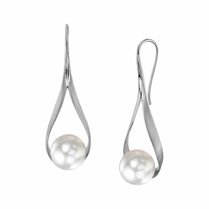 Earrings SPT White South Sea Pearl Ceres Dangle Earrings