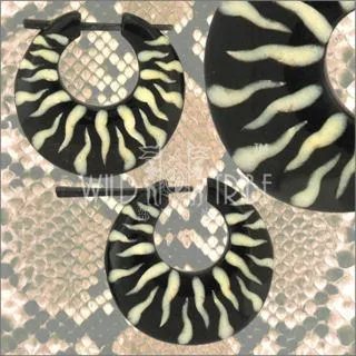 Earrings Tulsa Body Jewelry Inlaid Horn Earrings