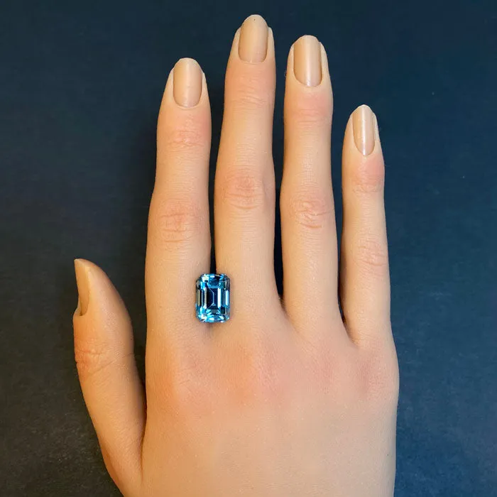 Emerald Cut Aquamarine 815 Carats vendorunknown Earrings