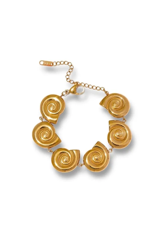 Gold Shell Bracelet Mabel Love Co Bracelets