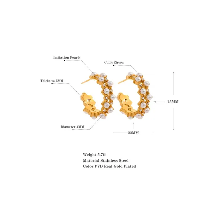 Mabel Love Co Earrings Margaret Hoop Earrings