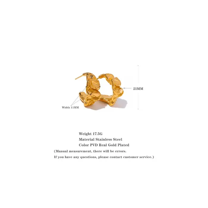 Mabel Love Co Earrings Molten Aura Hoop Earrings